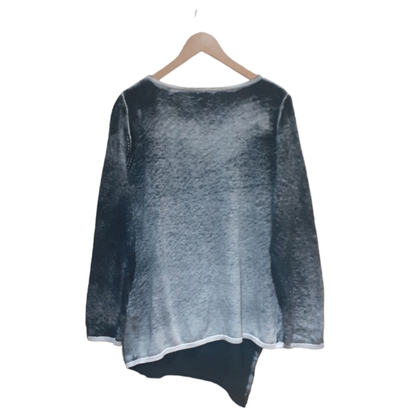 Bianca Nygard Women's Sweater Black Assymetric Hem Size Large (14-16) - Picture 2 of 6